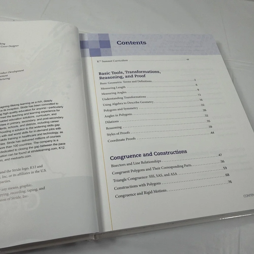 Geometry - A Reference Guide K12 Summit Curriculum - Hardcover -‎ GOOD